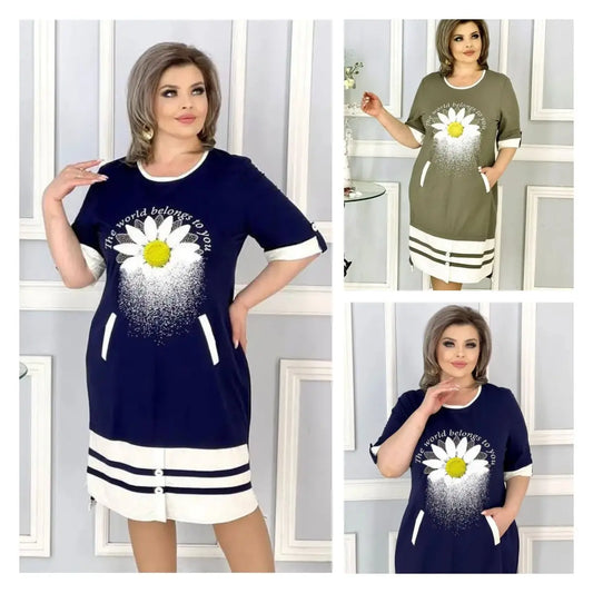 👗Nové módní šaty s novými květinami