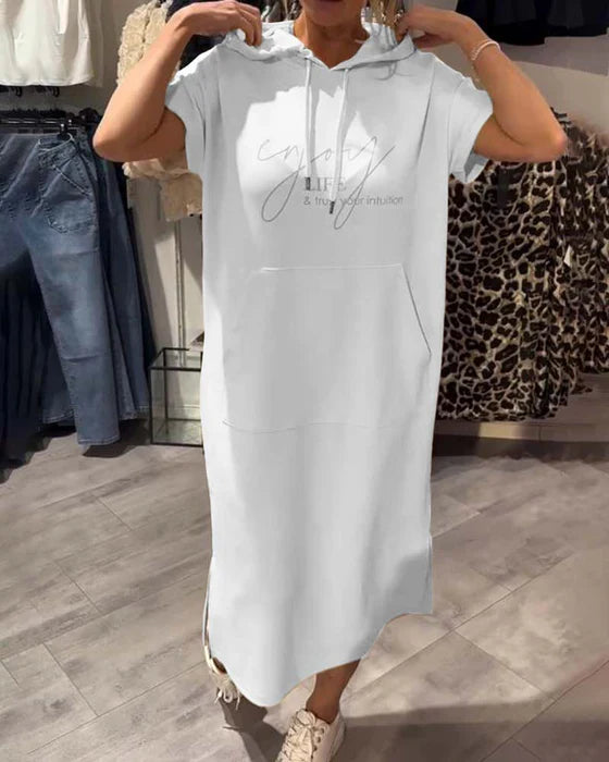 💥🔥👗[S-5XL]Nové letní volné, pohodlné a prodyšné šaty s mikinou velké velikosti, rok výroby 2025