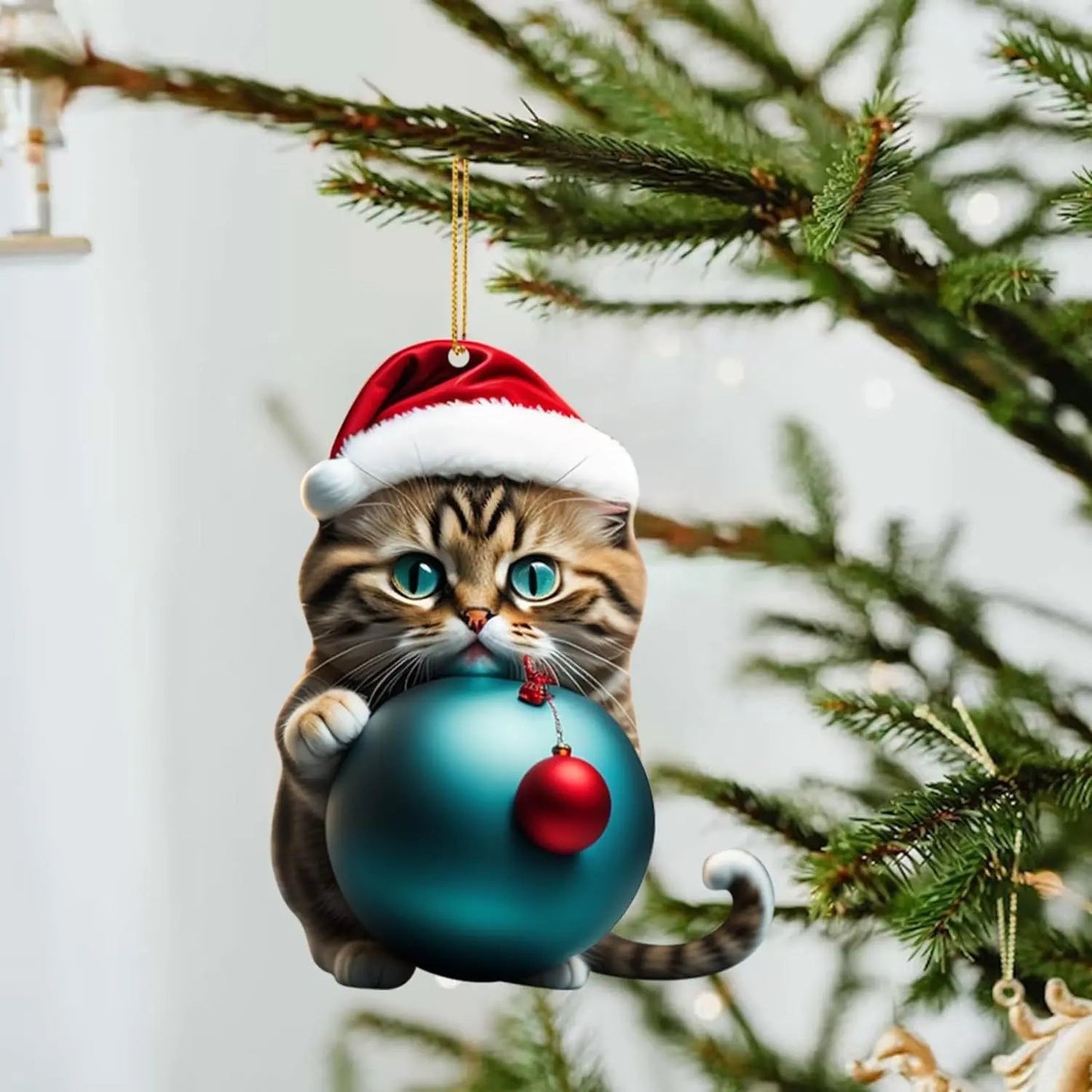 🎄10 kusů 😻Kočičí ozdoby na vánoční stromeček✨ Závěsné kočičí ozdoby