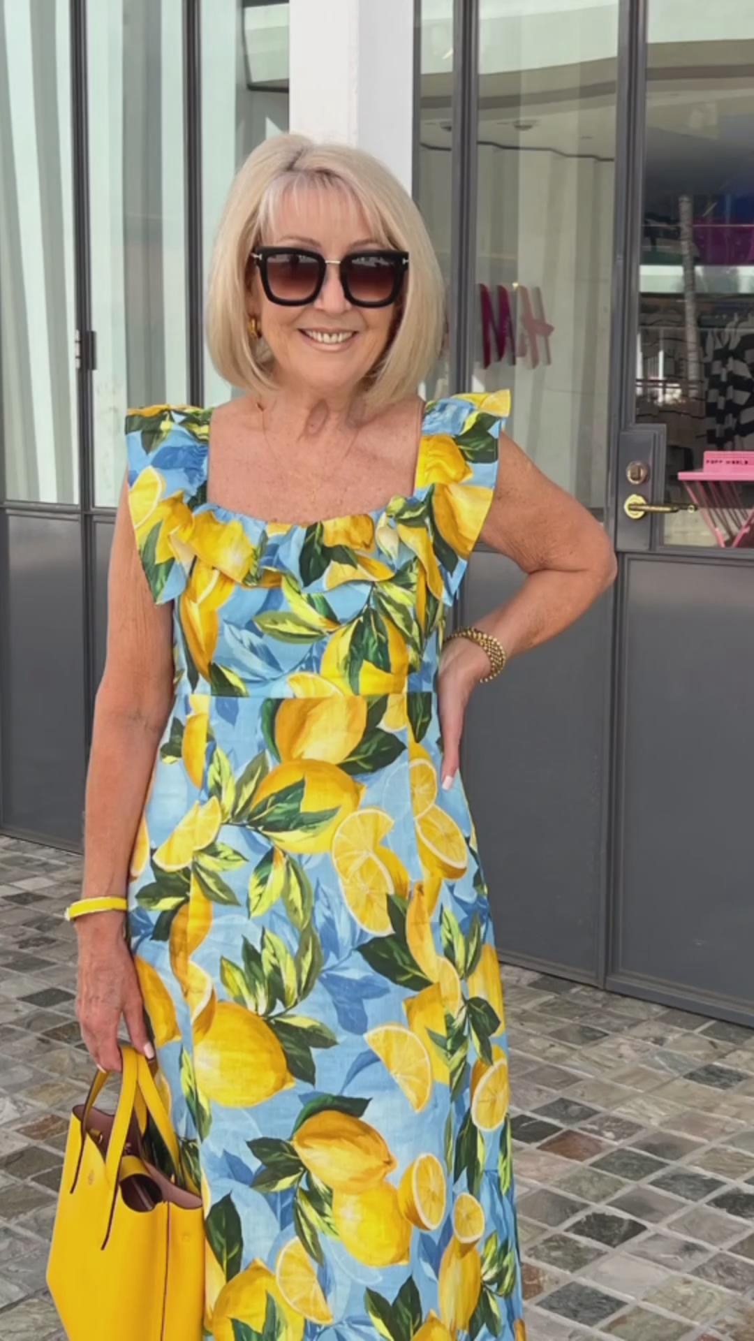 🍋Tunikové šaty s citronovým potiskem