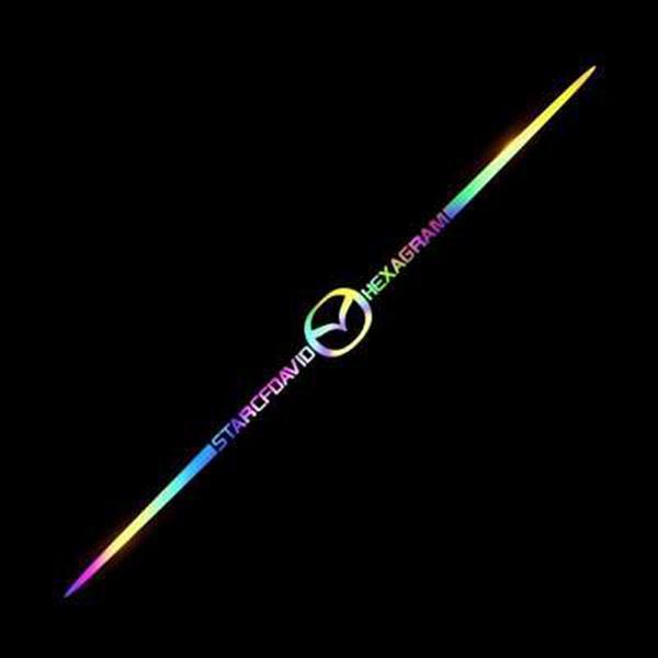 3D barevné laserové reflexní samolepky na auto 4 ks