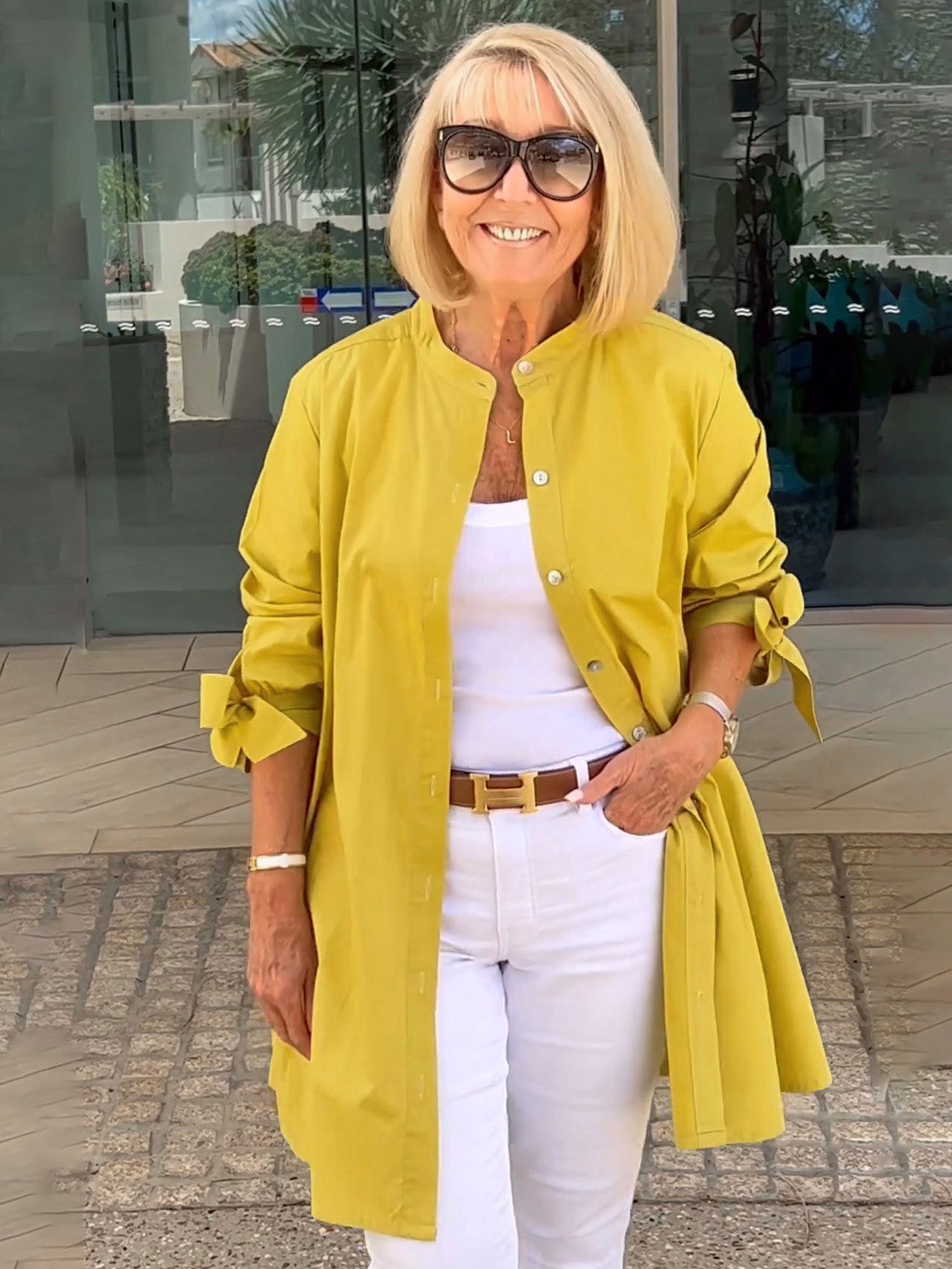 🌸Dlouhé jednobarevné bavlněné bundy pro ženy-TAB