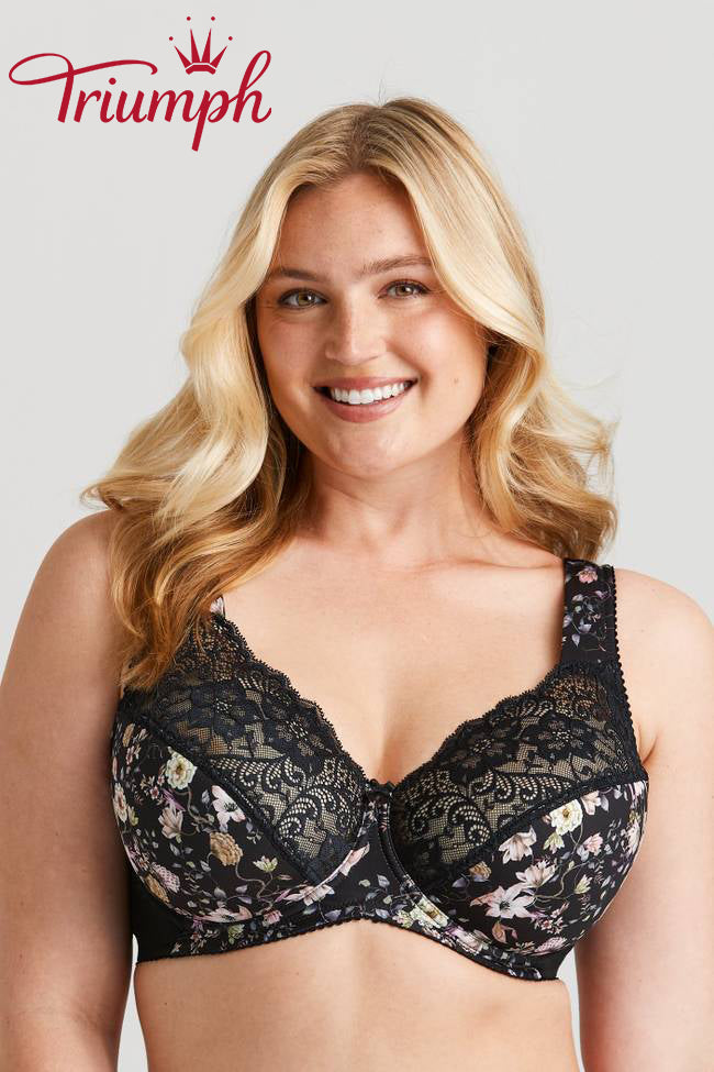 Trojdílná podprsenka Triumph®💖 z krajky s květinovou výšivkou