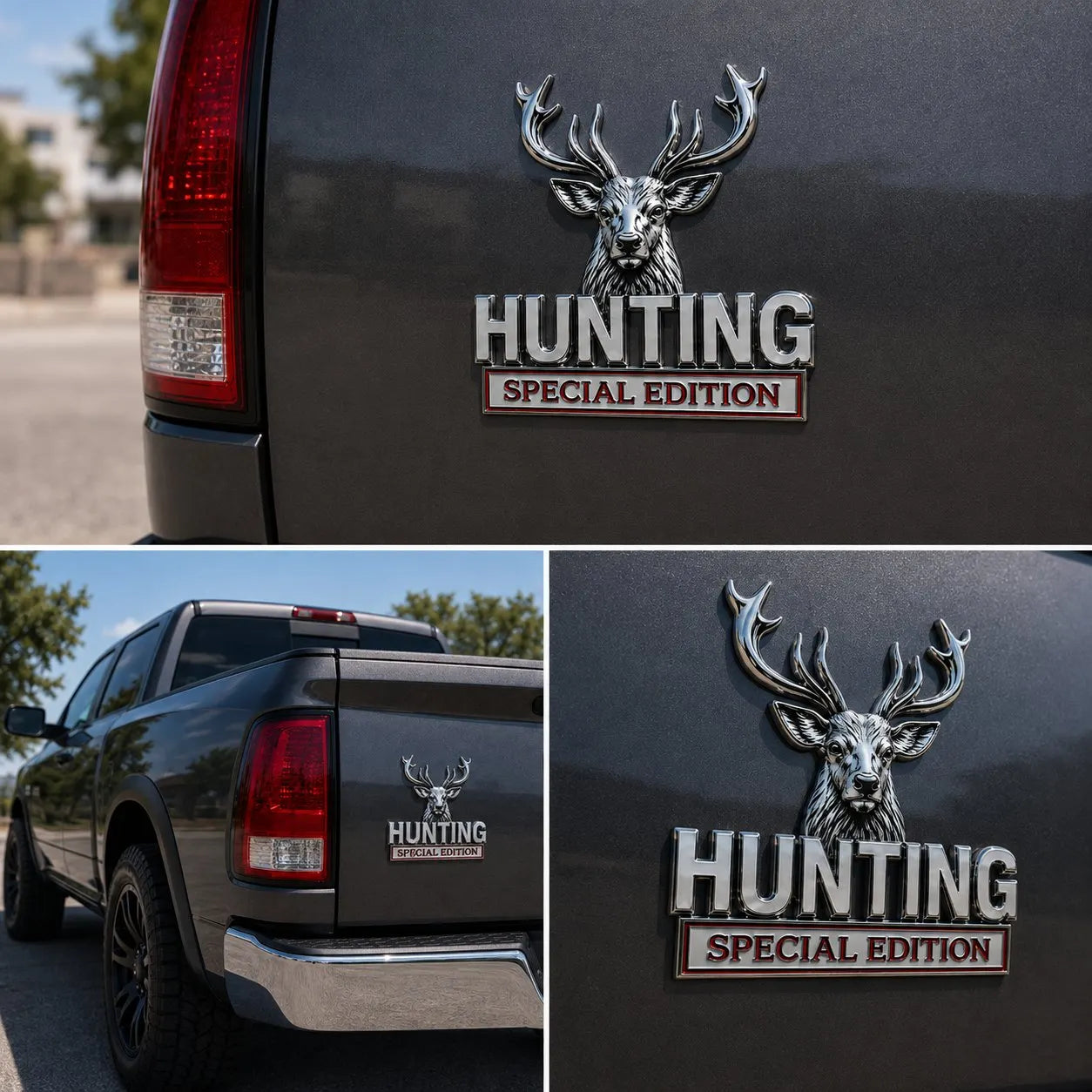🦌 Speciální edice HUNTING - 3D chromovaný kovový emblém na vaše auto