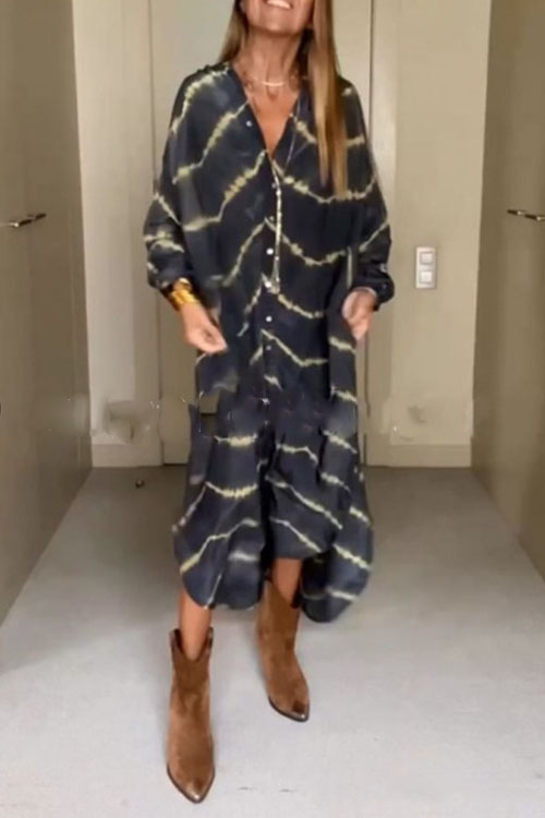 Velká volná dlouhá sukně Kathiadress Plus s digitálním potiskem