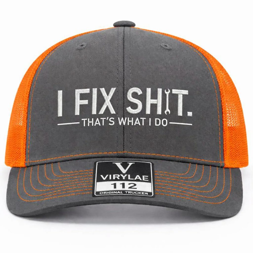 🛠️ Kšiltovka I Fix Shit Trucker – Vtipná čepice mechanika a opraváře