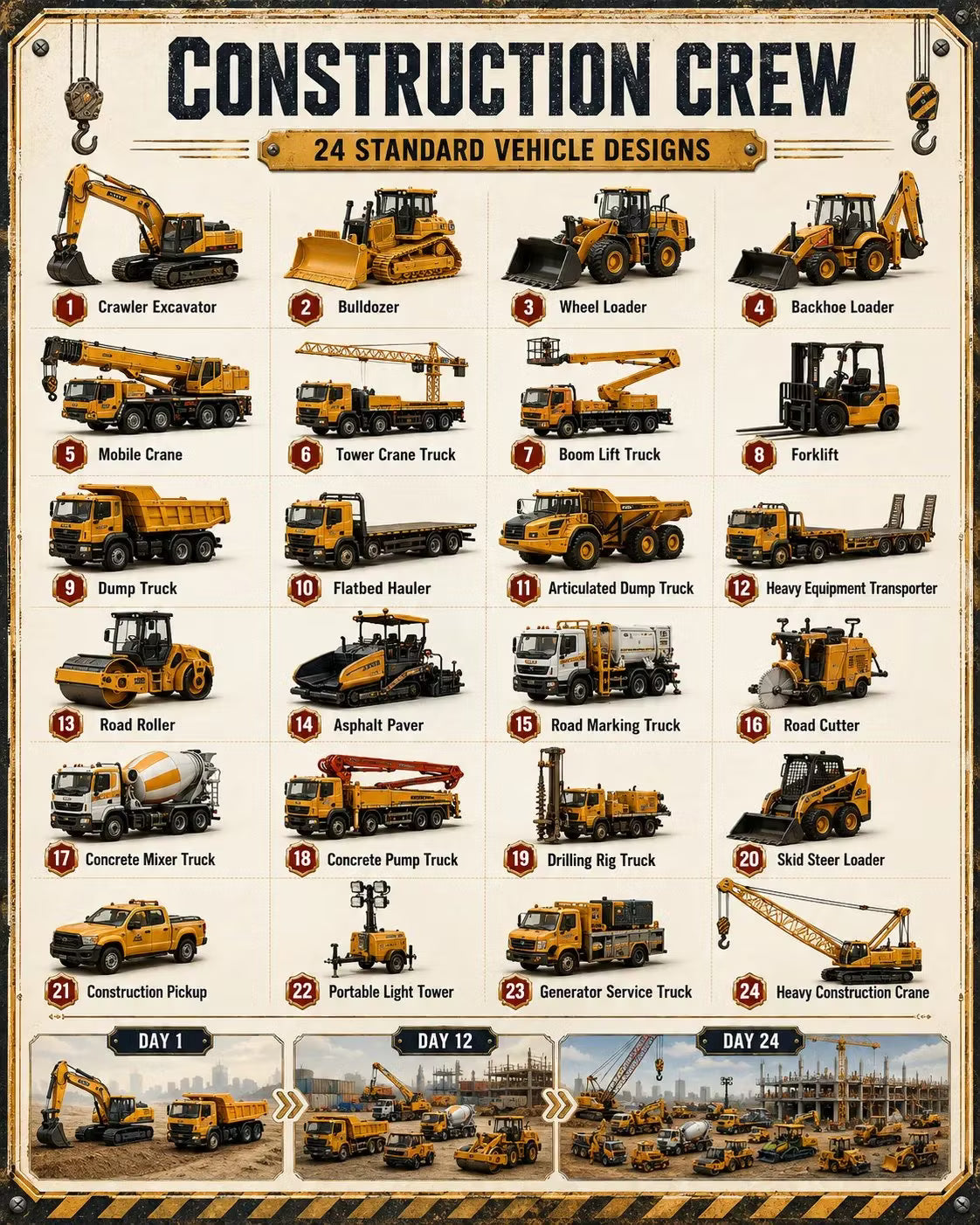 🚧Vytvořte si sbírku pro svůj vozový park! 24denní adventní kalendář vozidel | ✨Každé ráno nové dobrodružství