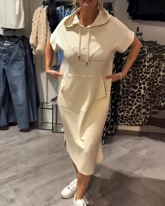 💥🔥👗[S-5XL]Nové letní volné, pohodlné a prodyšné šaty s mikinou velké velikosti, rok výroby 2025