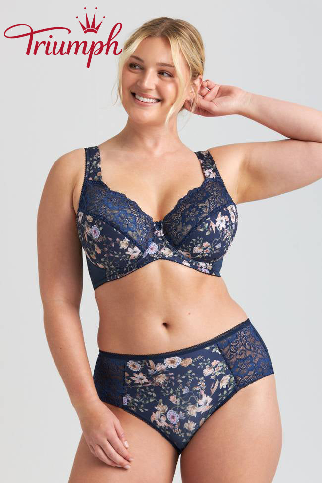 Trojdílná podprsenka Triumph®💖 z krajky s květinovou výšivkou