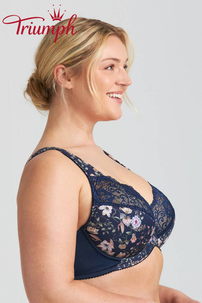 Trojdílná podprsenka Triumph®💖 z krajky s květinovou výšivkou