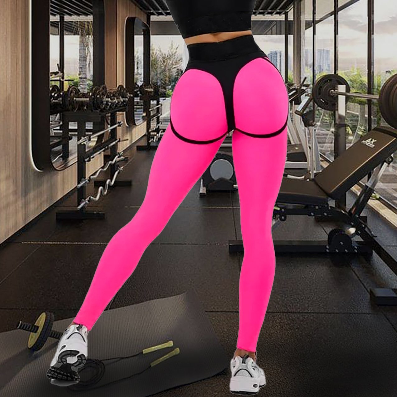 Legíny s rychleschnoucím efektem Majacy Patchwork na boky