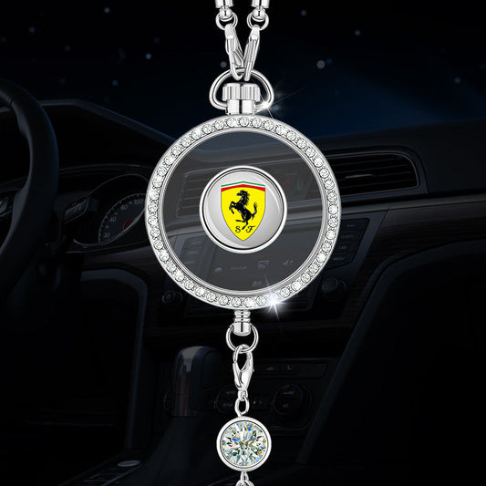 Přívěsek s logem auta aromaterapie z kovu a diamantů
