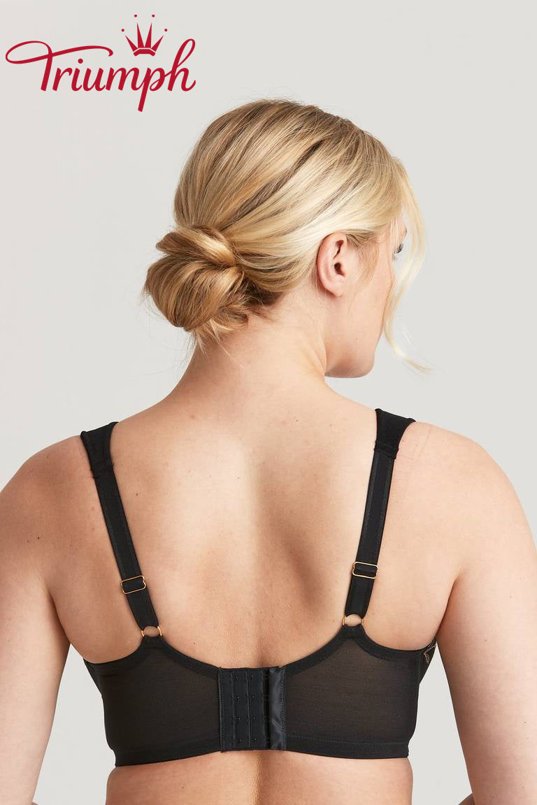 Triumph - (3 ks.) Podprsenka push-up s vyšívanými květinami