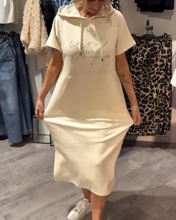 💥🔥👗[S-5XL]Nové letní volné, pohodlné a prodyšné šaty s mikinou velké velikosti, rok výroby 2025