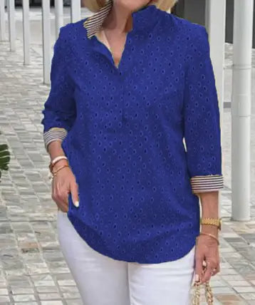 🌈2025 Košile se stojatým límečkem a 3/4 rukávem