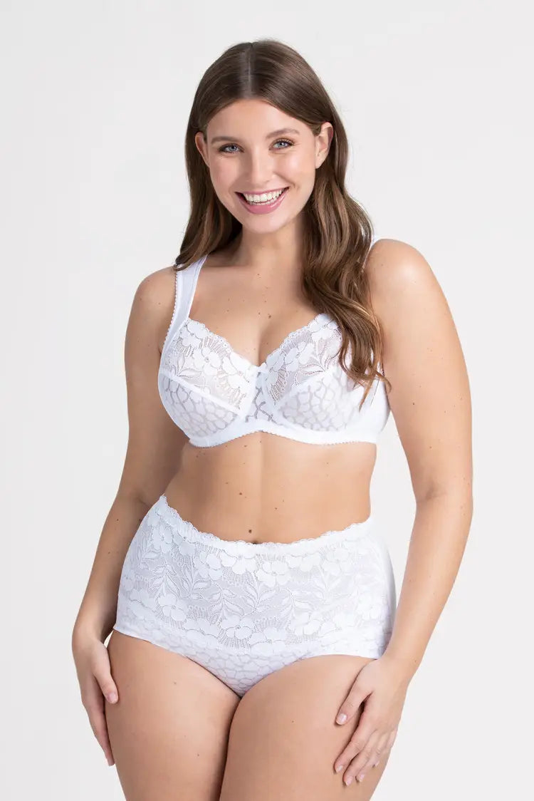 💗Unikátní žakárová a strečová krajková podprsenka s kosticí💗