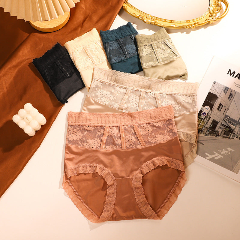 【🌷Kupte 1 a získejte 2 zdarma】Sexy bezešvé hedvábné hip liftingové kalhotky s kontrolou bříška