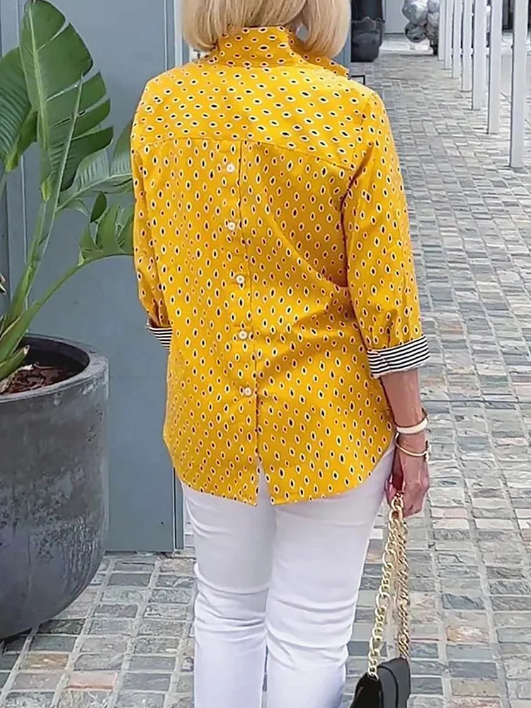 🌈2025 Košile se stojatým límečkem a 3/4 rukávem