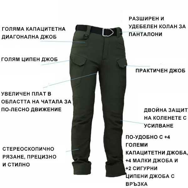 🔥Pánské voděodolné zimní Soft Shell taktické kalhoty