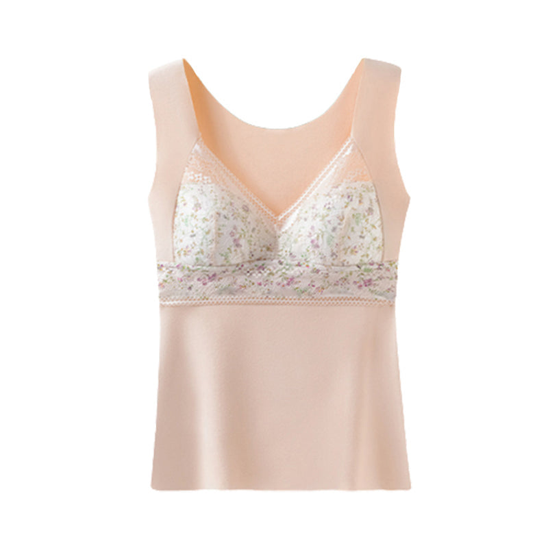 【🔥Kupte 1 a dostanete 1 zdarma】🩱 Termoprádlo 2 v 1 s vestavěnou podprsenkou a krajkou