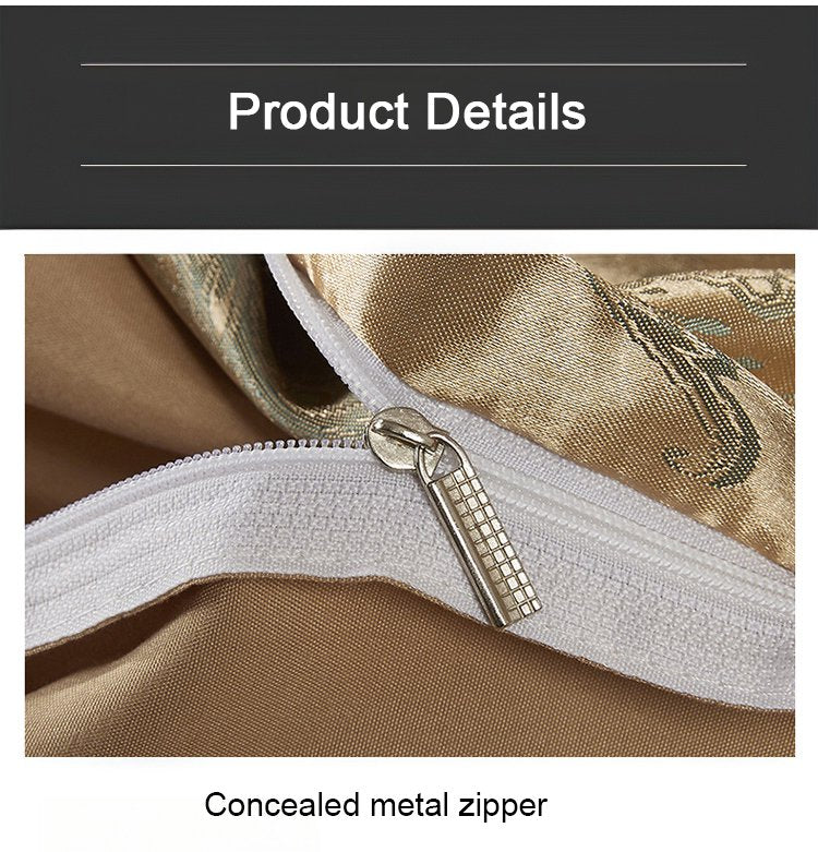 Evropská luxusní čtyřdílná saténová žakárová ložní souprava