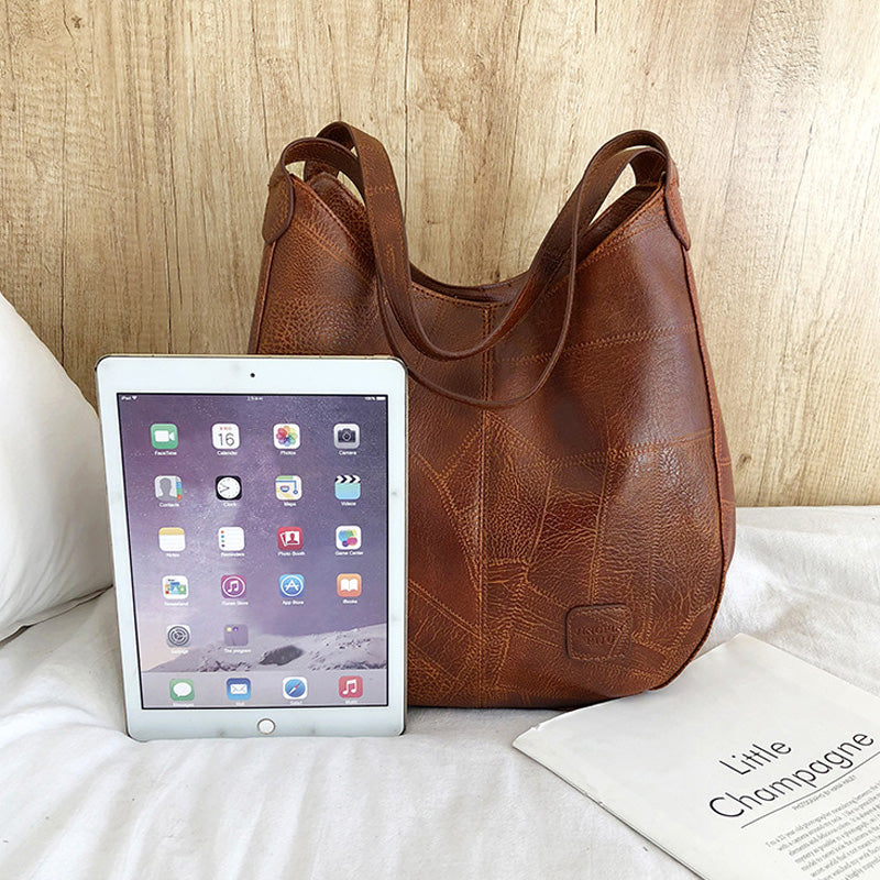 【🎊2024 Nové výrobky】👜Dámské Vintage měkké kožené tašky přes rameno velké kapacity