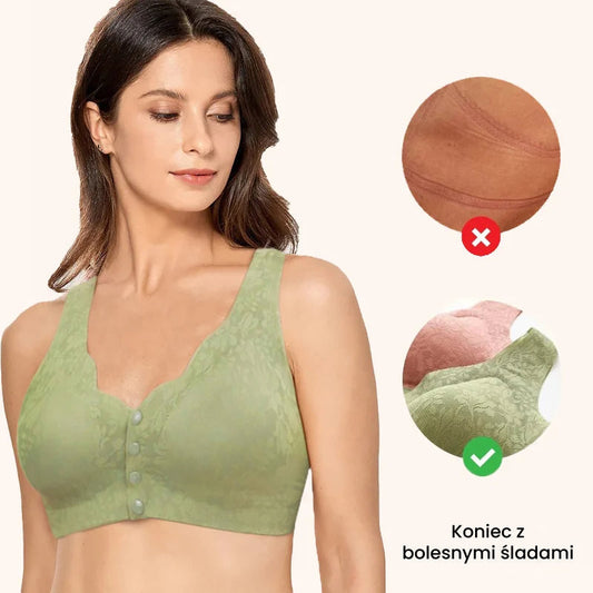 🩱 Sexy, prodyšná a pohodlná krajková podprsenka větší velikosti s knoflíky