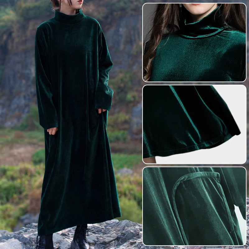 Elegantní elegantní sametové dlouhé šaty