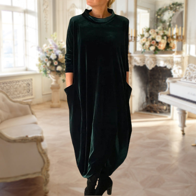 Elegantní elegantní sametové dlouhé šaty