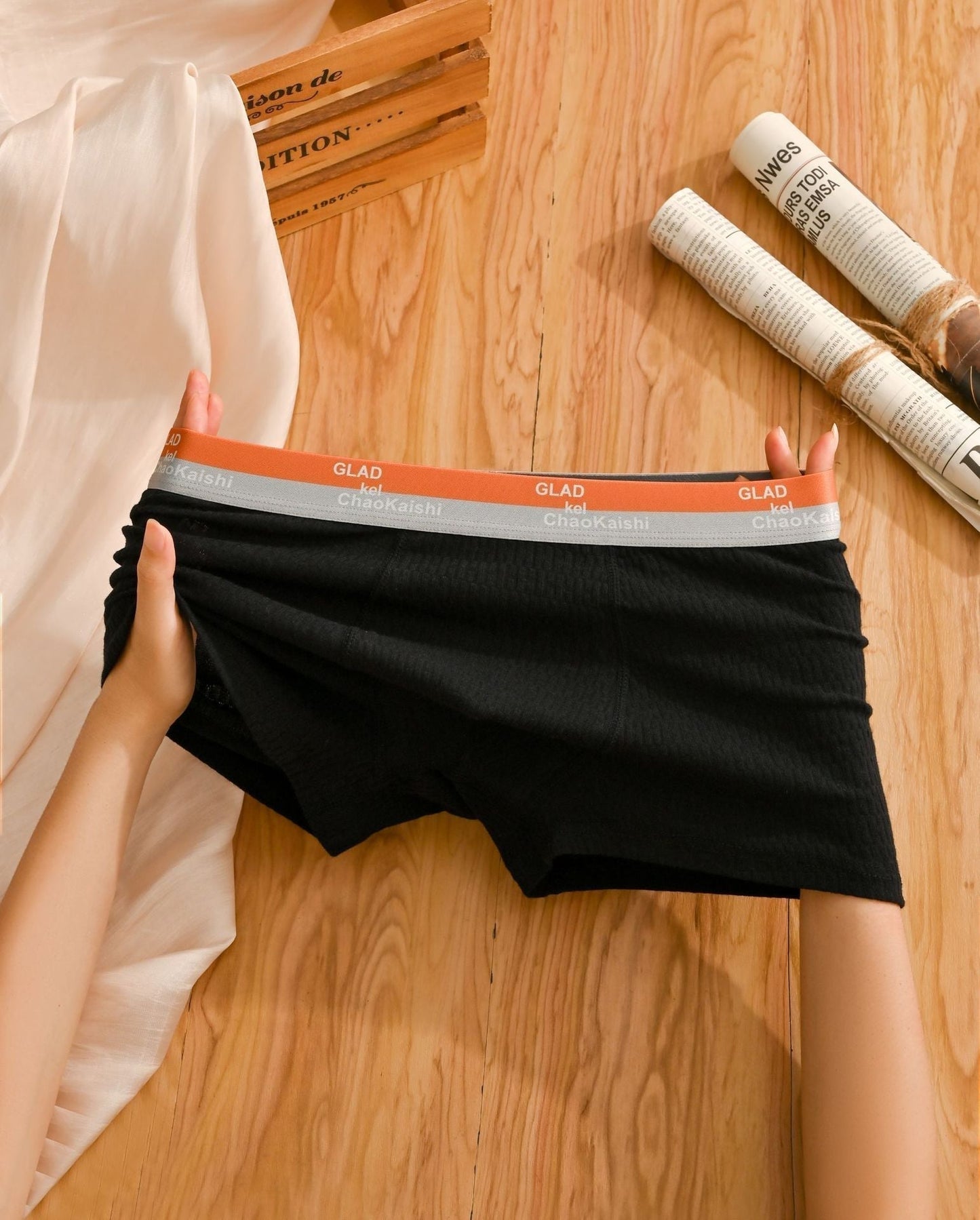 🔥Pánské bavlněné bublinkové boxerky Antibakteriální prodyšné absorbující pot💝