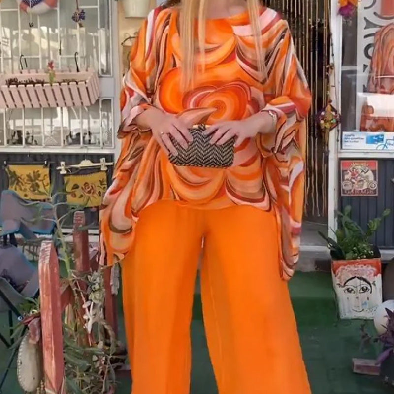 【🎊Elegantní a stylové】💞 Dámský letní barevný šifon 2dílná sada