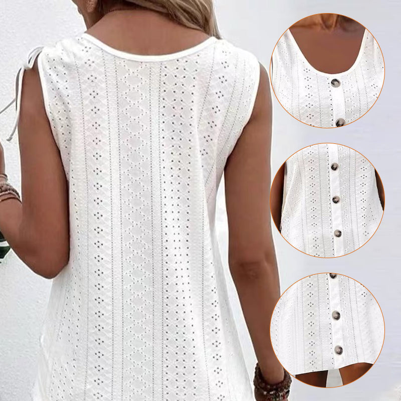 Pletené šaty bez rukávů s výstřihem do U