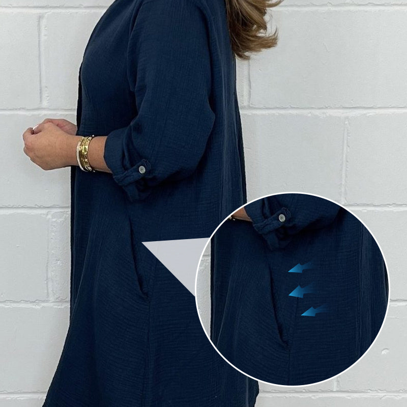 💝Dámské letní košilové šaty větší velikosti