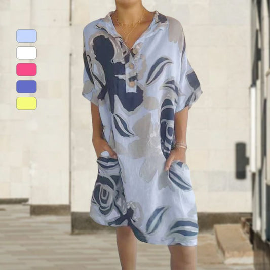 🔥Ležérní elegantní šaty s potiskem pro ženy