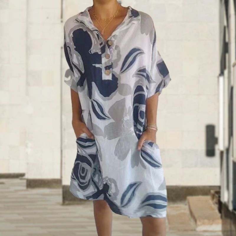 🔥Ležérní elegantní šaty s potiskem pro ženy