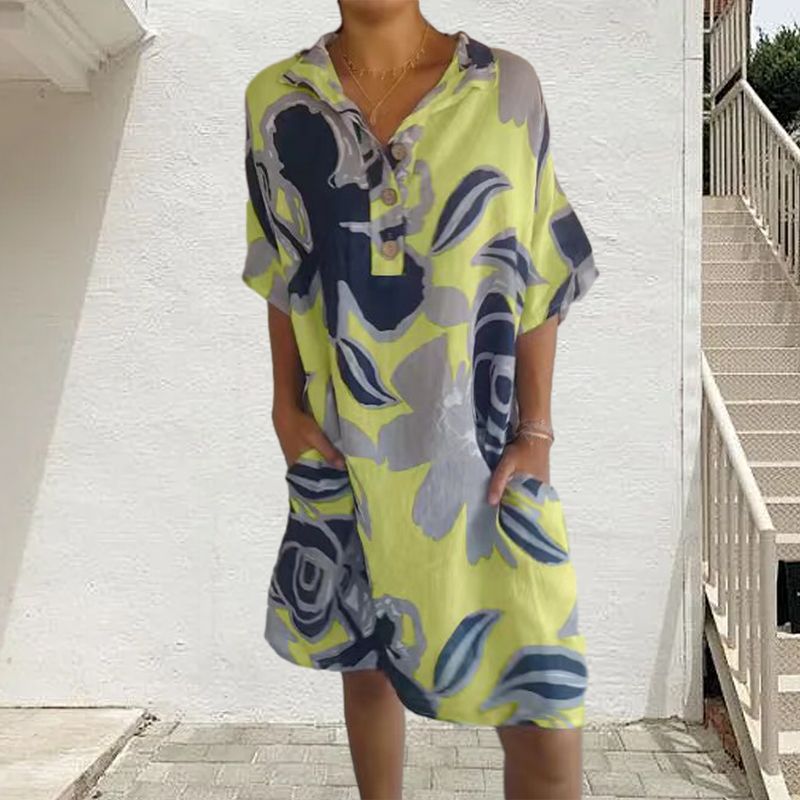 🔥Ležérní elegantní šaty s potiskem pro ženy