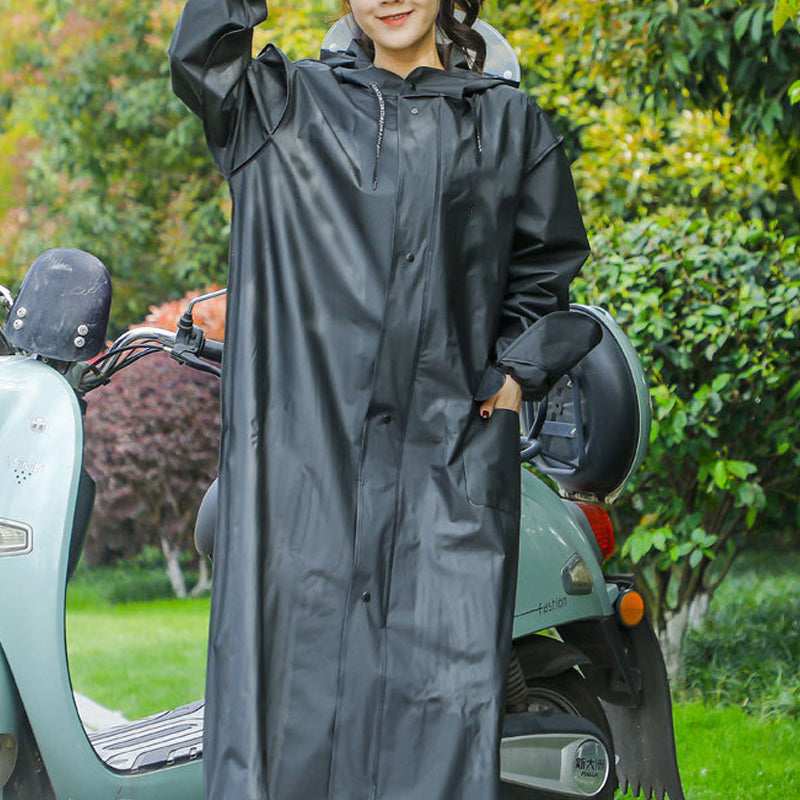 🌧️ Kurtka przeciwdeszczowa wielokrotnego użytku z maską (model dla dorosłych)