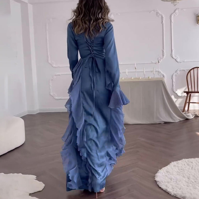 【✨ Maximální elegance】👗 Šaty s rozšířenými rukávy