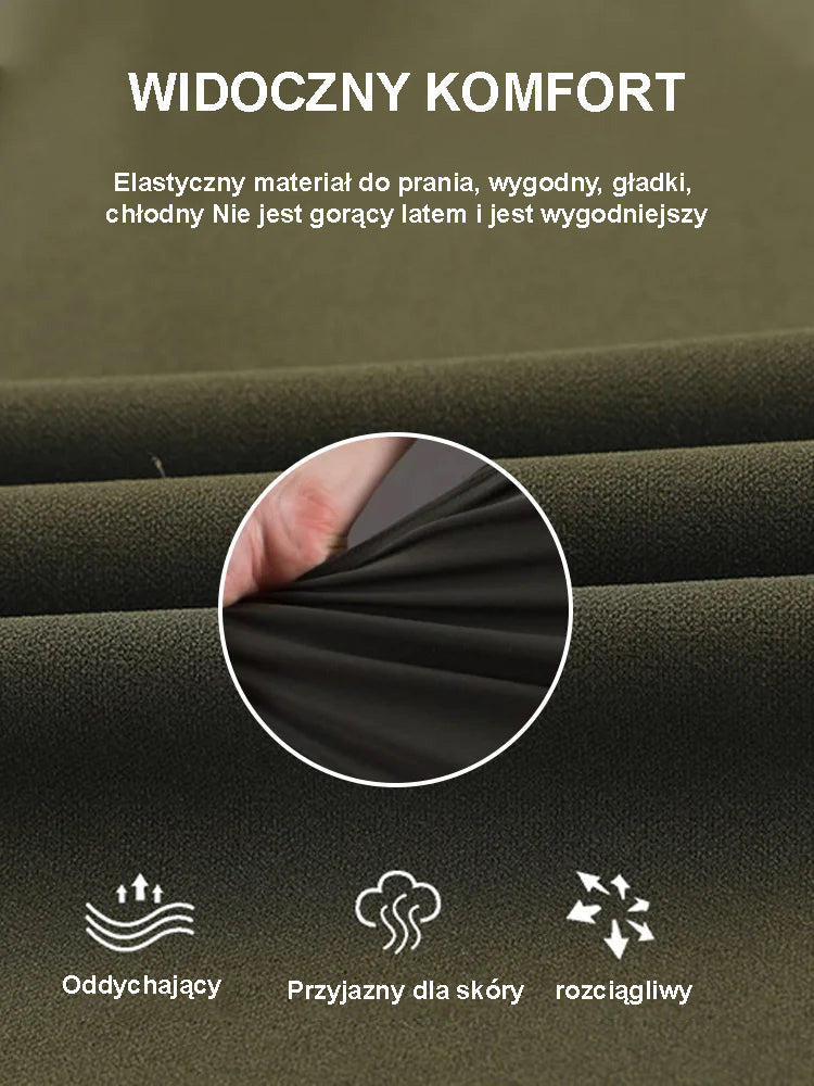 Elastické kalhoty s mnoha kapsami