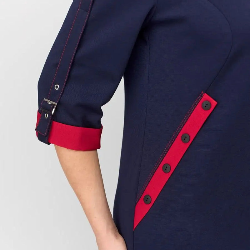 Dámské módní šaty vyšší třídy s bočním zipem