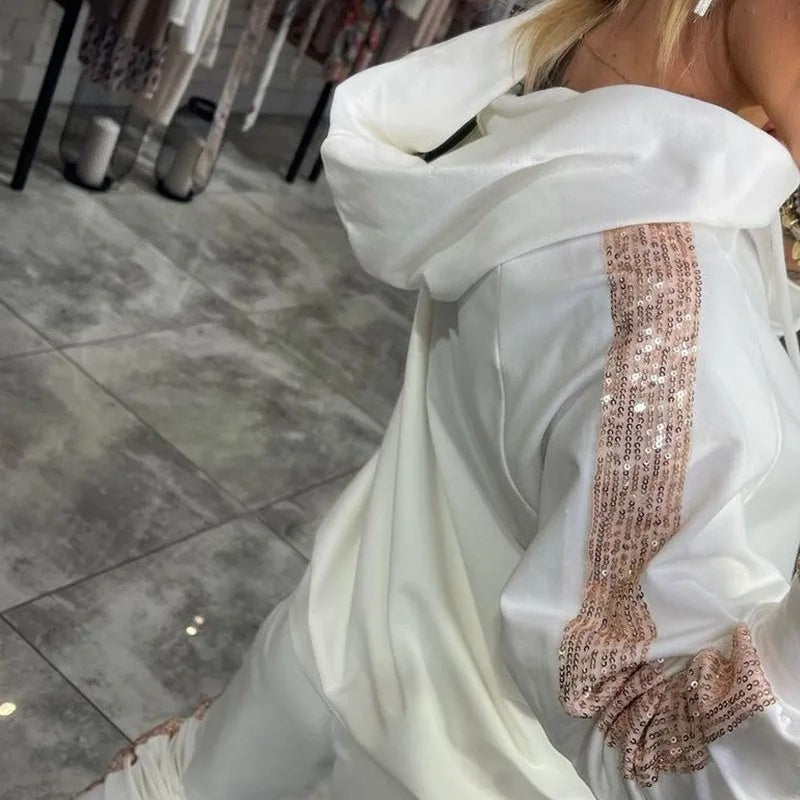 🌷Novinky podzimu✨Dámský dvoudílný top a kalhoty s kapucí se stahovací šňůrkou