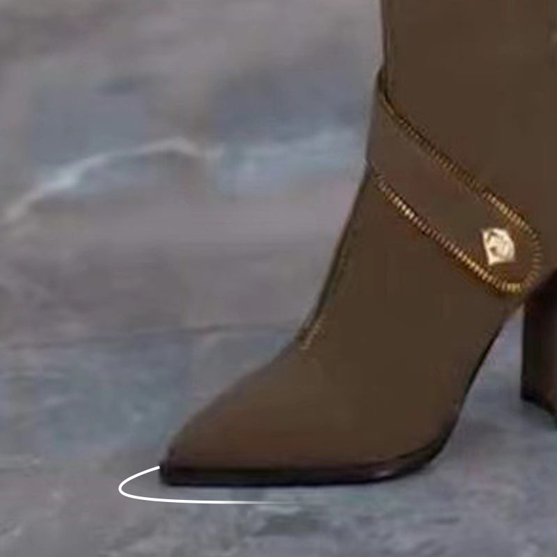 【🎉Dokonalý dárek】👢 Vysoké boty se špičatým podpatkem