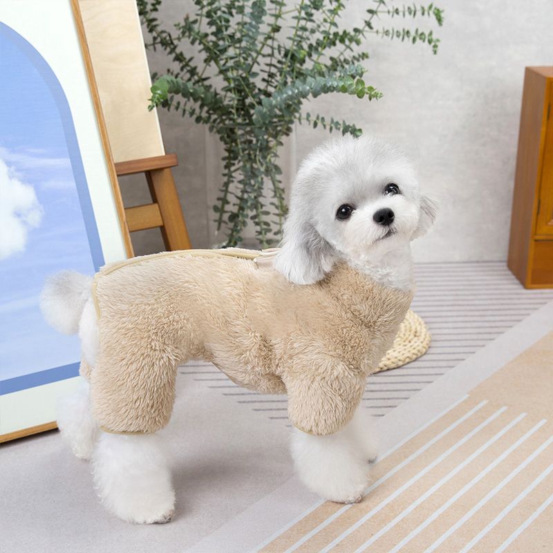 Zimní kabátek pro psa se zapínáním na zip vzadu