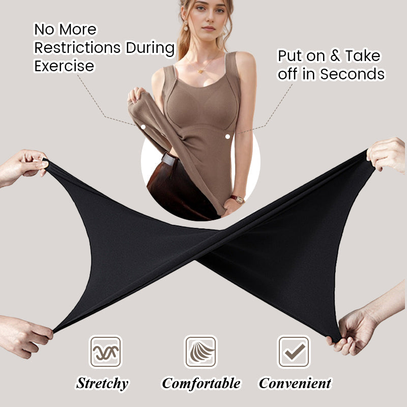 🌟 Vysílené, teplé tílko s poličkou na podprsenku