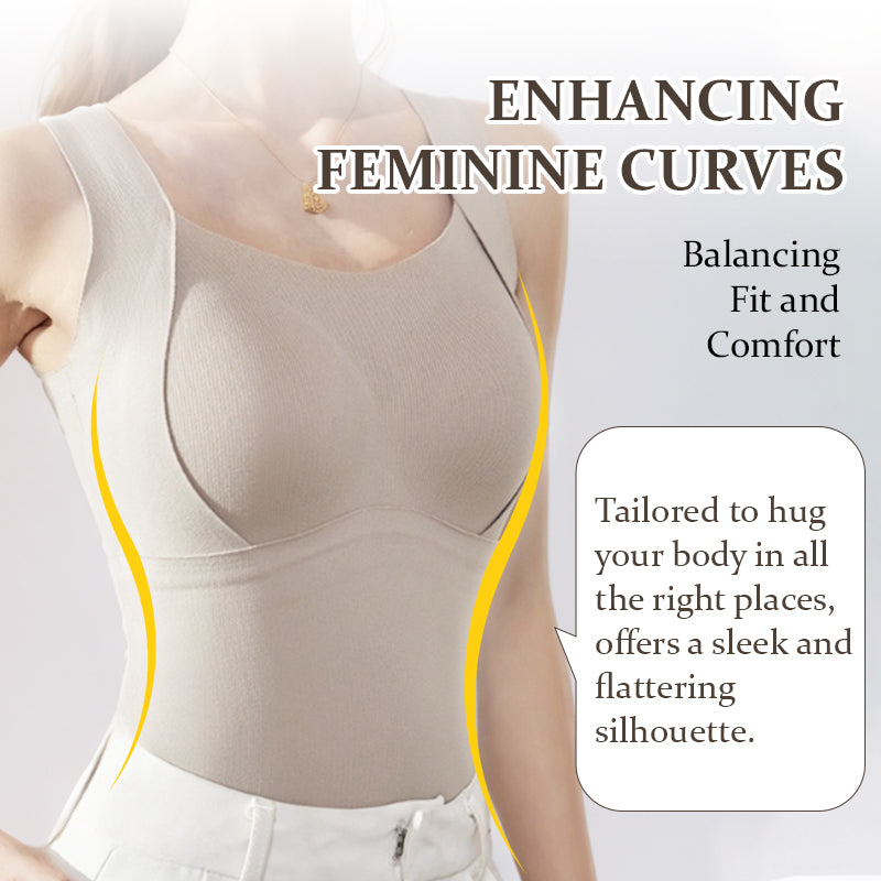 🌟 Vysílené, teplé tílko s poličkou na podprsenku