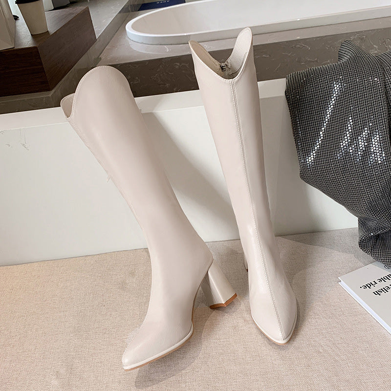 【✨Nové přírůstky 2025】👢Elegantní dámské boty na vysokém podpatku se špičatou špičkou