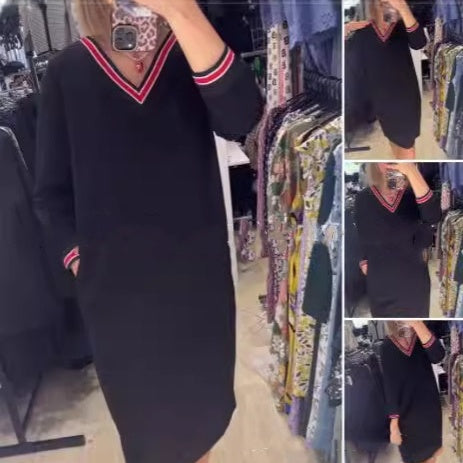 💖Dámské pletené šaty s výstřihem ve tvaru srdce