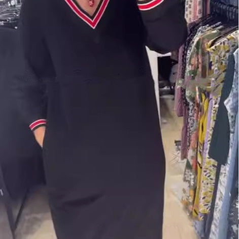 💖Dámské pletené šaty s výstřihem ve tvaru srdce