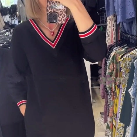 💖Dámské pletené šaty s výstřihem ve tvaru srdce