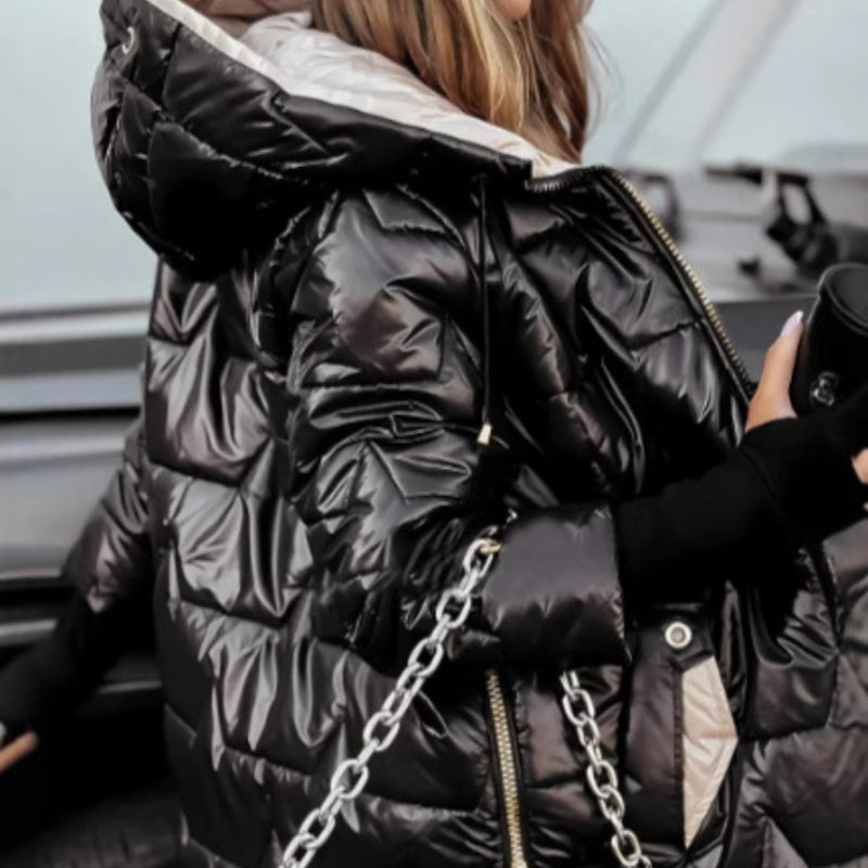 💖Zimní péřová bunda s kapucí pro ženy, střední délky